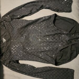 Black Long-Sleeve Sticky Pole Body Suit